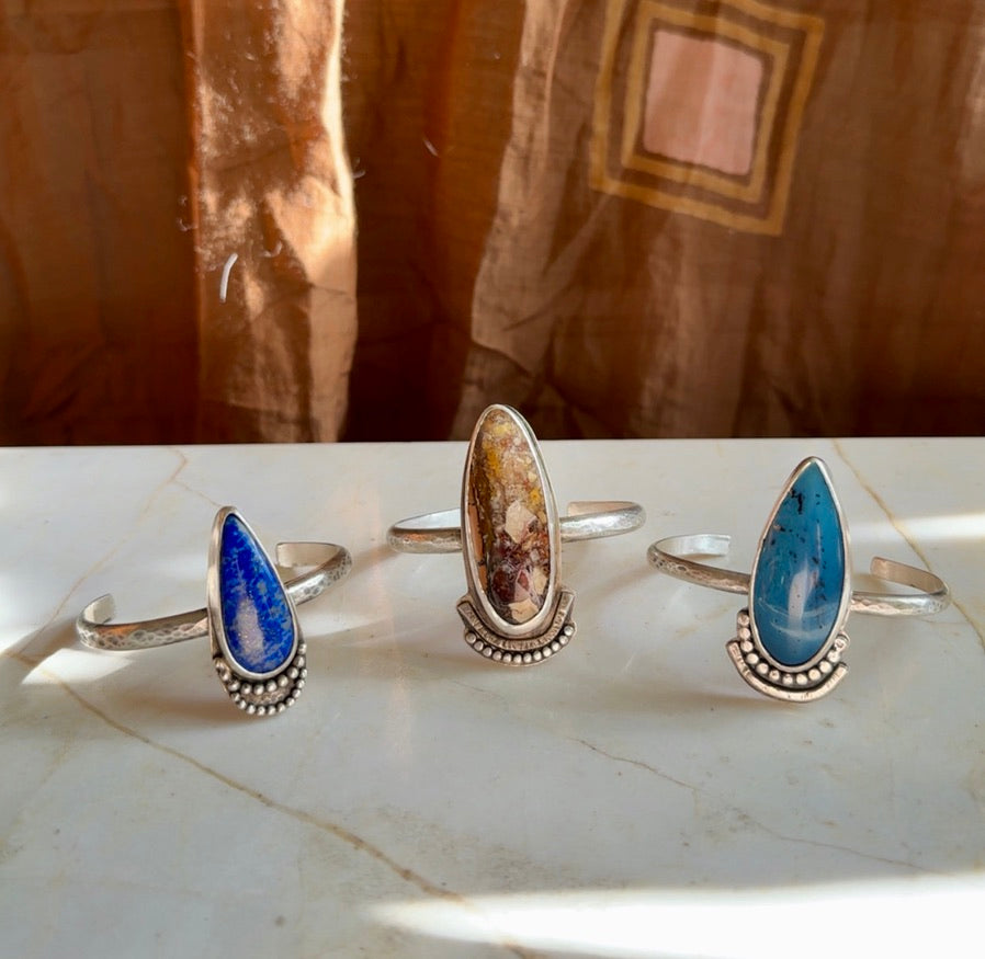 Yolkstone Silver Cuff