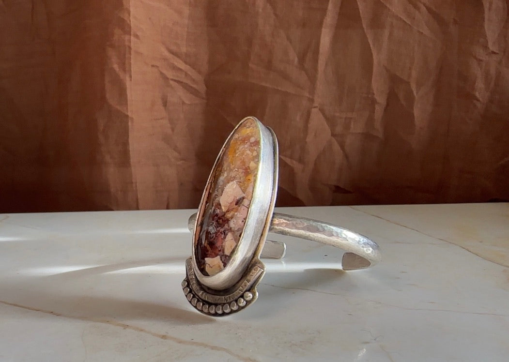 Yolkstone Silver Cuff