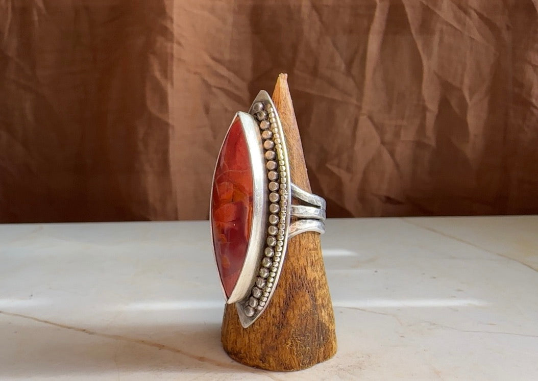Brecciated Polychrome Jasper Ring