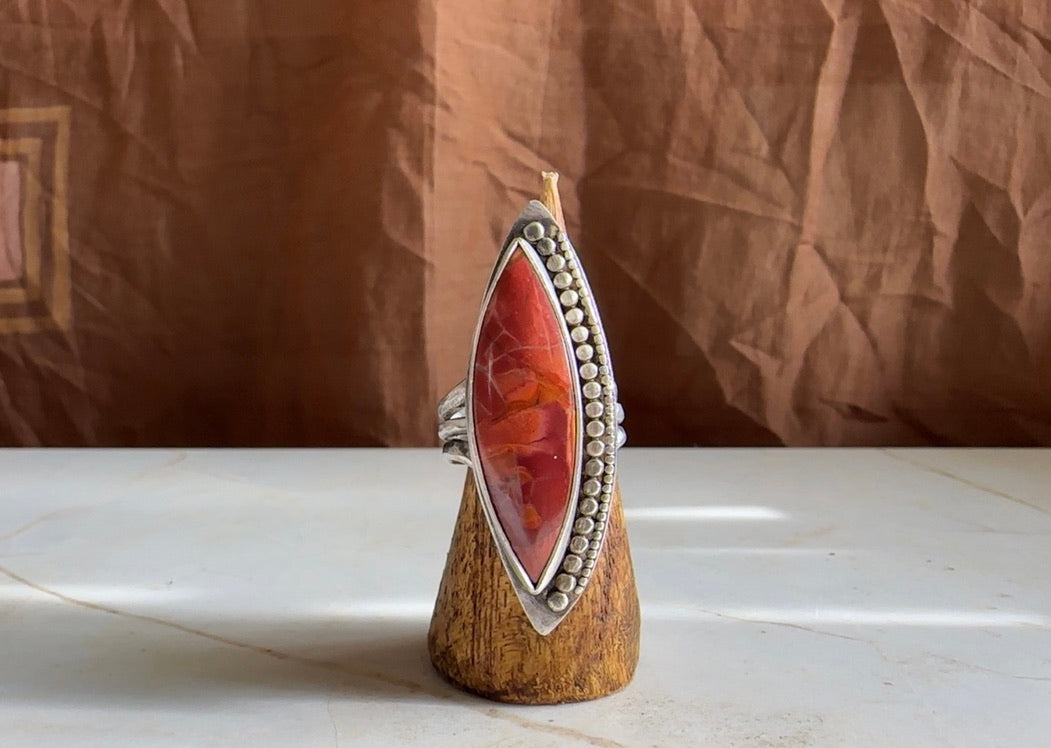 Brecciated Polychrome Jasper Ring