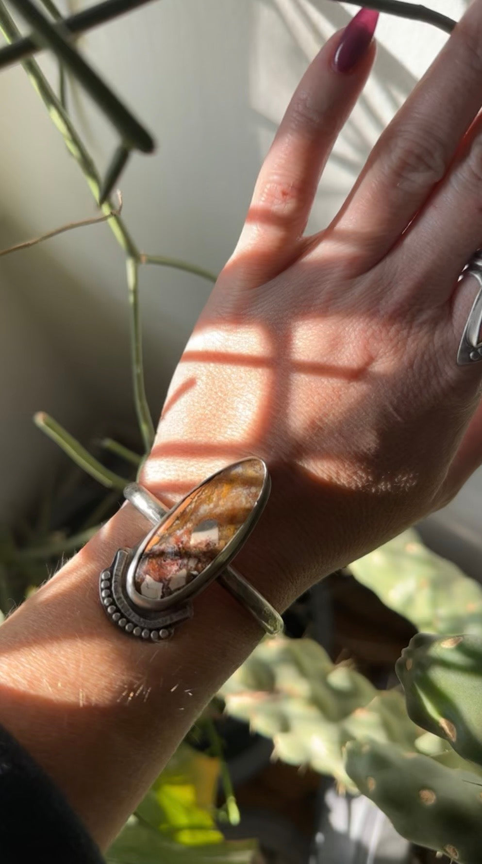 Yolkstone Silver Cuff